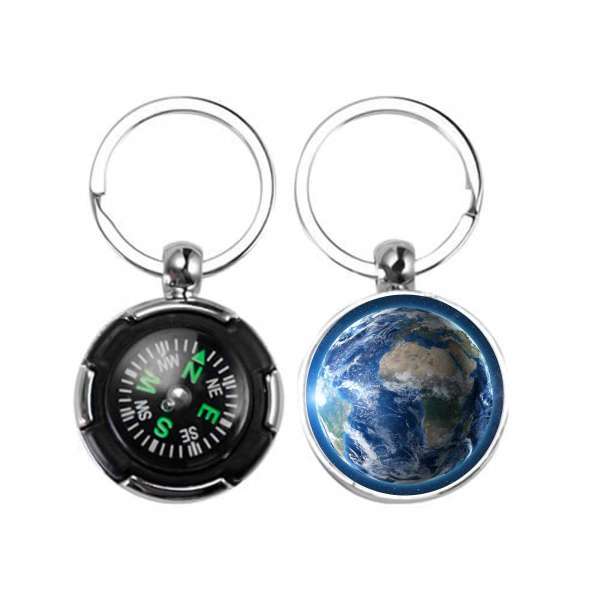 Egyedi kulcstartó iránytűvel