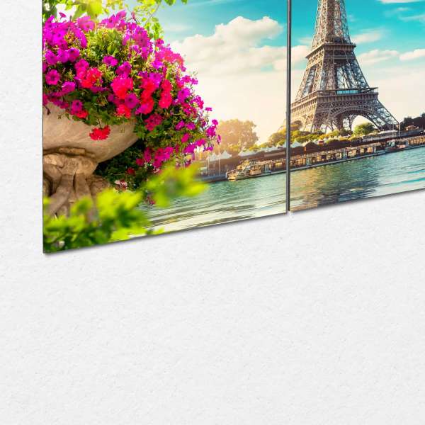 Eiffel torony falikép - 3 részes (95x42cm)