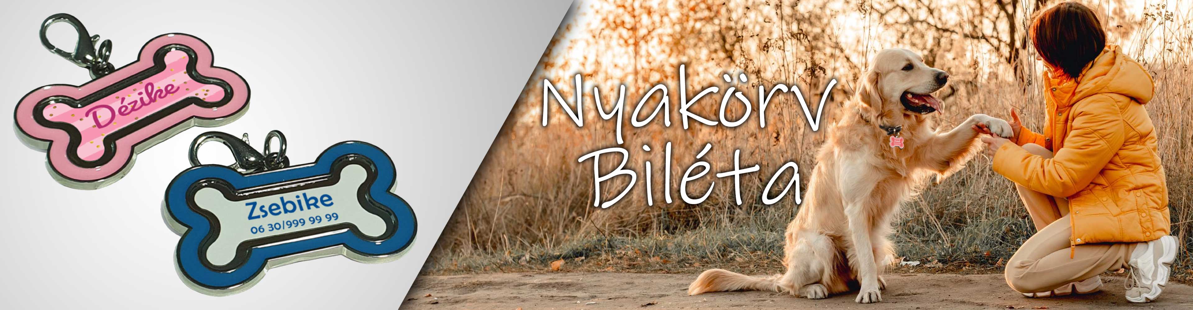 Egyedi fém kutya biléta