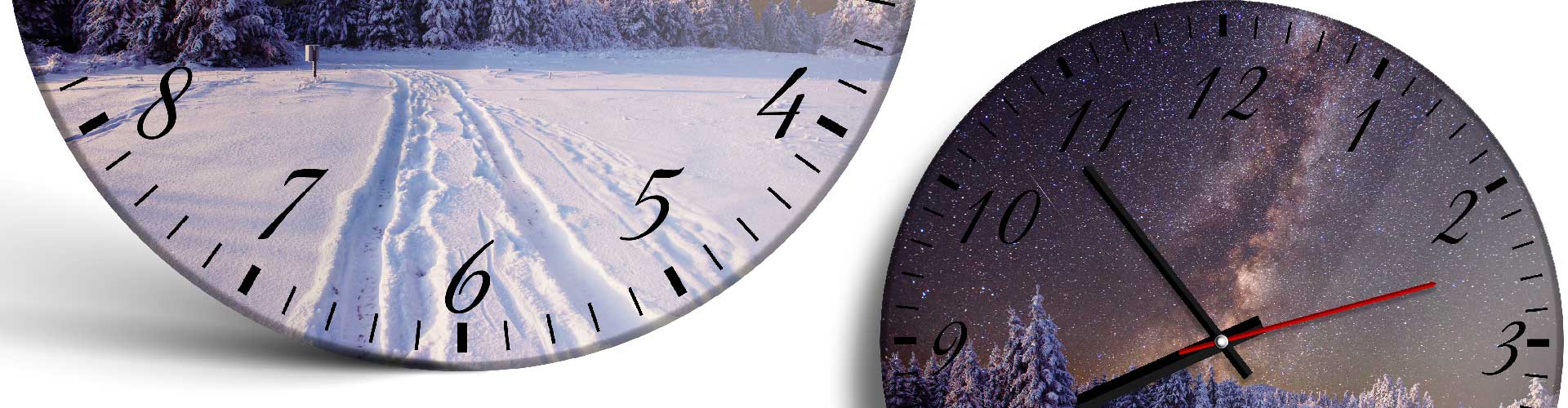 Téli táj 6 - Üveg falióra