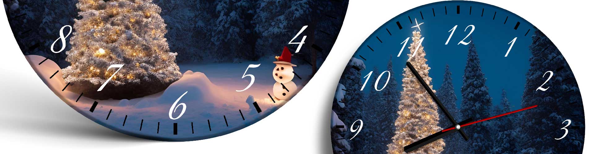 Téli táj 1 - Üveg falióra