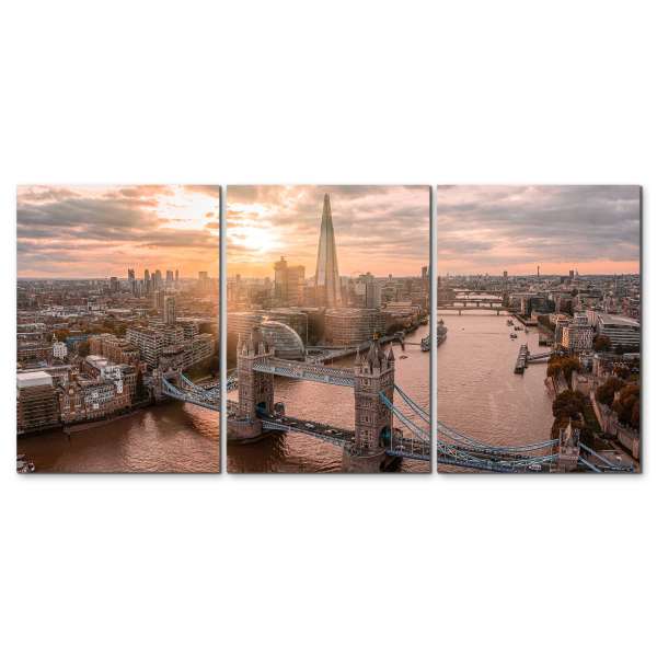London falikép - 3 részes (95x42cm)