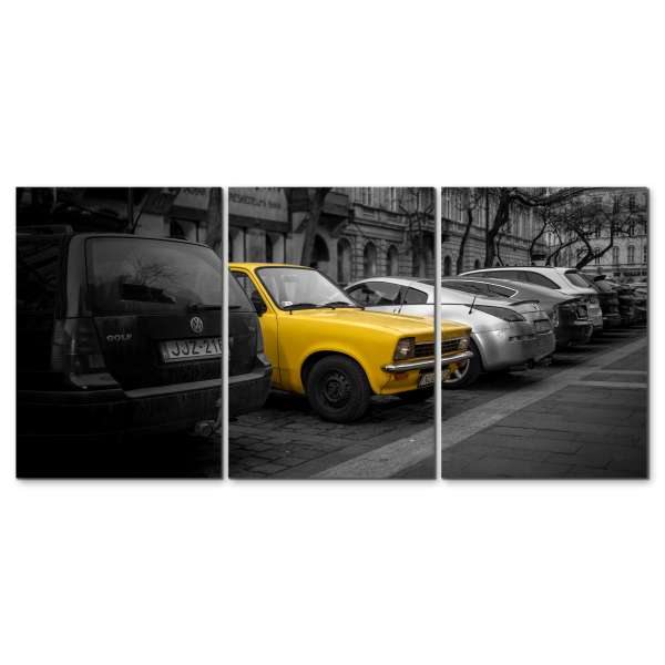 Old car falikép - 3 részes (95x42cm)